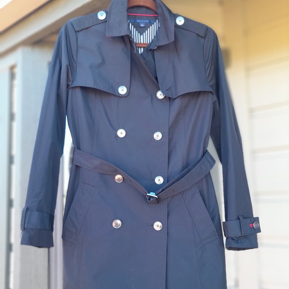 Tommy Hilfiger Black Rain Coat